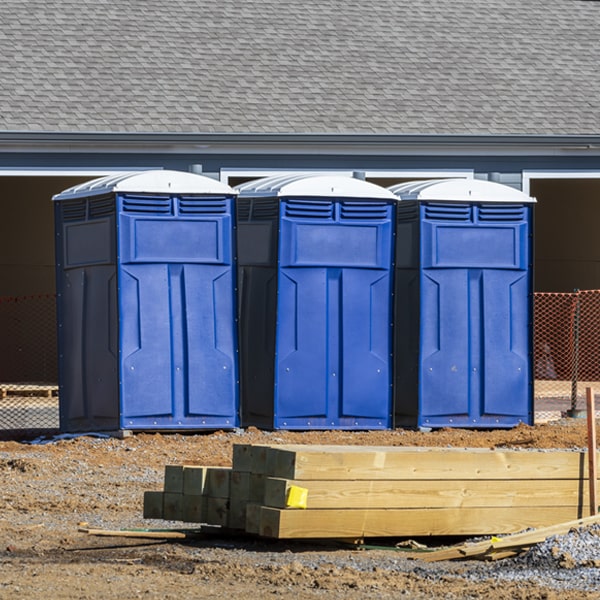 how often are the porta potties cleaned and serviced during a rental period in Ballard WV